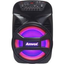 Caixa De Som Amvox Viper II 480W Led Bluetooth USB SD Bivolt Preto ACA 480