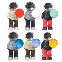 Caixa De Som Astronauta Led Bluetooth Caixinha Fm Decoração