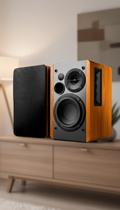 Caixa de Som Ativa 100W Bluetooth Madeira com Controle Caixa de Som Ativa 100W Bluetooth Madeira com Controle