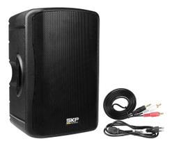 Caixa De Som Ativa Amplificada 15 Polegadas 250w Skp Sk5px Com Bluetooth Para Igreja Palestra Violão Guitarra Microfone