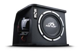 Caixa de Som Ativa Amplificada Hinor Power Box Dual Sub 8 Polegadas 200W Rms