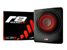 Caixa De Som Autofalante Amplificada Slim Subwoofer Automotivo 8 Pol R8 300w Jr8