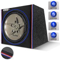 Caixa De Som Automotivo Bomber Subwoofer Edge 12 Polegadas 200w RMS Grave Forte Porta Malas Led Neon