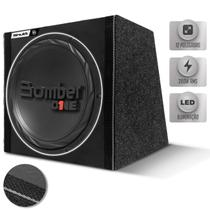 Caixa De Som Automotivo Subwoofer Bomber B-One 12 Polegadas 200w Grave Forte Porta Malas Led Neon