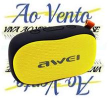 Caixa De Som Awei Bluetooth Portátil Entrada Cartão Amarela Y900