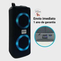 Caixa de Som Bluetooh Pendrive Radio Led Luz Bateria Otima