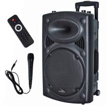 Caixa de Som Bluetooth 100W Rádio FM Cartão SD Pendrive Led Frontal - D-BH 3201 - Grasep