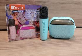 Caixa de som bluetooth 10w com microfone karaoke onex som-0246 Caixa de som bluetooth 10w com microfone karaoke onex som-0246
