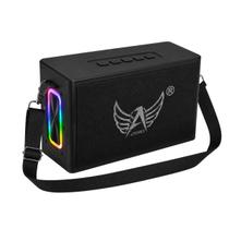 Caixa de Som Bluetooth 120W Premium LED RGB com Alça Preto