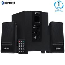 Caixa de Som Bluetooth 2.1 Subwoofer 20W Cabo P2 Rádio FM Usb Cartão SD Aux Bivolt 100-240V