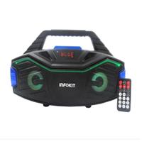 Caixa de som bluetooth 32w bass fm usb sd led vc-m410bt azul