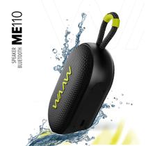 Caixa de Som Bluetooth 5.3Portátil Bateria até 12h WAAW ME 110 6W RMS IPX7 Tecnologia TWS, Microfone Integrado Preto e Verde