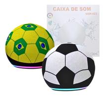 Caixa De Som Bluetooth 5W Formato Bola de Futebol TWS T&Z Cor:Verde e Amarelo