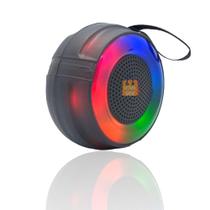 Caixa De Som Bluetooth 5w Rms Real Mp3 Led Rgb Tws Usb Sd Fm - grasep