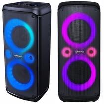Caixa de Som Bluetooth 600W com Led Amplificador com Microfone Original Xtrad