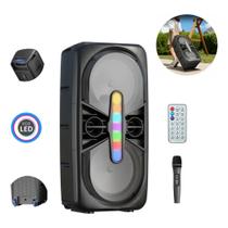 Caixa De Som Bluetooth 800w Rms Led Com Karaokê, Grave E Rádio Fm 2 Altofalantes 1 micro fone Caixa De Som Bluetooth 800w Rms Led Com Karaokê, Grave E Rádio Fm 2 Altofalantes 1 micro fone