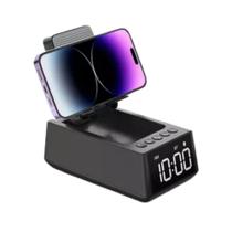 Caixa De Som Bluetooth 8w Relógio Digital E Suporte Celular GRASEP - Pitti Mega Eletrônicos