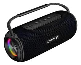 Caixa de Som Bluetooth A'Gold Portátil Bass Boost com Luz RGB IPX6 60W