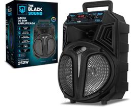 Caixa de Som Bluetooth Amplificada 250W TCS300 Bivolt Woofer TWS LED RGB Rádio FM Bateria - The Black Tools