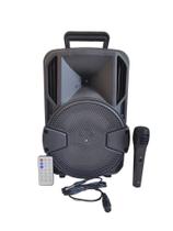 Caixa de som Bluetooth Amplificada Grande Microfone P10 - Goldenultra