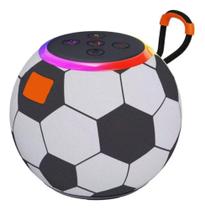Caixa de Som Bluetooth Bola de Futebol LED RGB Portátil KPBM KA-8508