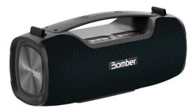 caixa de som bluetooth bomber bass 55 watts portatil com alça bateria boa barata original top