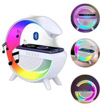 Caixa De Som Bluetooth Carregador Indução Abajur