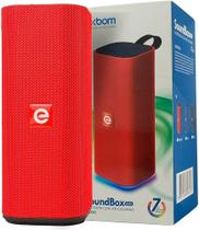 Caixa De Som Bluetooth Com Fm Sd P2 Usb Mic Exbom - Vermelha - Kadê