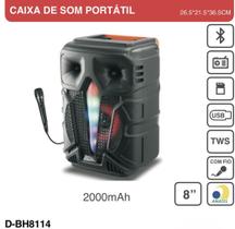 Caixa De Som Bluetooth D-BH8114 C/Microfone Grasep