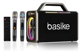 Caixa De Som Bluetooth E Karaokê C/2 Microfones 160w Basike