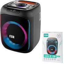 Caixa de som bluetooth fam a601 600w led rgb, karaokê, rádio fm e bateria 6h Caixa de som bluetooth fam a601 600w led rgb, karaokê, rádio fm e bateria 6h