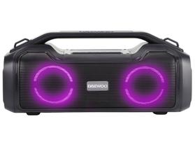 Caixa de Som Bluetooth Grande Preto Daewoo 200W - Iluminação em Led