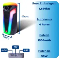 Caixa De Som Bluetooth Grande Xtrad Xdg-149
