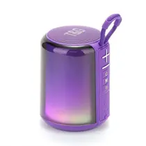 Caixa De Som Bluetooth Ipx6 Fm Cartão Usb Auxiliar Roxa 20W