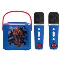 Caixa de Som Bluetooth Karaokê Infantil Homem-Aranha Caixa de Som Bluetooth Karaokê Infantil Homem-Aranha