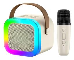 Caixa de Som Bluetooth Karaokê Portátil com Microfone Sem Fio e LED RGB Voz Poderosa - Xtrad
