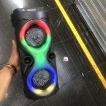 Caixa de Som Bluetooth KTS-4211 Portátil 12W com Rádio FM USB SD LED Bateria Recarregável
