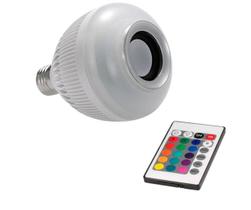 Caixa De Som Bluetooth Lâmpada Led Com Controle