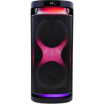 Caixa de Som Bluetooth LED 160W RMS Bateria 4000mAh Compatível Entradas USB AUX Microfone e Guitarra