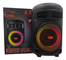 Caixa De Som Bluetooth Led Rgb 120w P10 Kts-1205