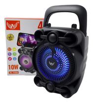 Caixa De Som Bluetooth Led Rgb Usb 10w Entrada P10 Al-3186 Caixa De Som Bluetooth Led Rgb Usb 10w Entrada P10 Al-3186