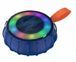 Caixa De Som Bluetooth Led Sd 8w Recarregável Prova Dagua Com Radio