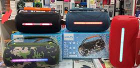 Caixa De Som Bluetooth Leon LO-350 A Prova D'agua Com LED