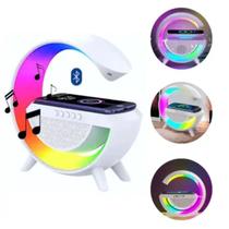 Caixa De Som Bluetooth Luminaria Decorativa E Carregador Rapido