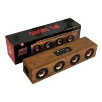 Caixa De Som Bluetooth Madeira Retro 4 Alto Falantes 20 W