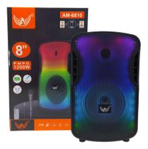 Caixa De Som Bluetooth Microfone E Controle Remoto Am-6810