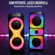 Caixa De Som Bluetooth Moderna Com Som Alto E Luzes Coloridas Caixa De Som Bluetooth Moderna Com Som Alto E Luzes Coloridas