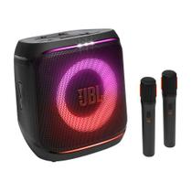 Caixa de Som Bluetooth Partybox Encore 2 Preta com Microfone, à Prova de Respingos IPX4