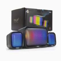 Caixa de Som Bluetooth PC Notebook Gamer RGB LED Subwoofer 2.1 KP-RO813 - Knup