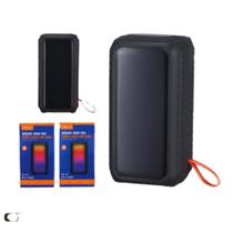 Caixa de som bluetooth portátil com LED - KV11207